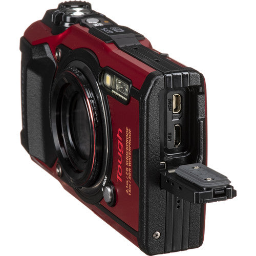 Olympus Tough TG-6 Digital Camera (Red) - Essential 32GB Bundle