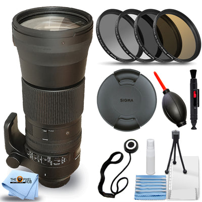 Sigma 150–600 mm f/5–6,3 DG OS HSM Contemporary-Objektiv Nikon F + Filter-Kit-Paket