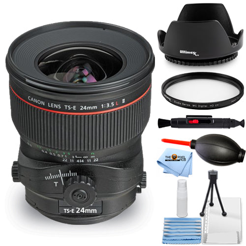 Canon TS-E 24mm f/3.5L II Tilt-Shift Lens 3552B002 - 7PC Accessory Bundle