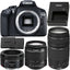 Canon EOS 3000D / T100 DSLR mit 18-55mm III + 75-300mm + 50mm - 3 OBJEKTIVE IM PAKET