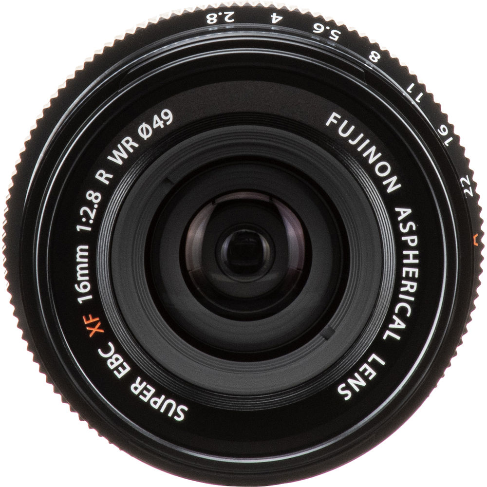 FUJIFILM XF 16mm f/2.8 R WR Objektiv (Schwarz) 16611655 - 10-teiliges Zubehörpaket