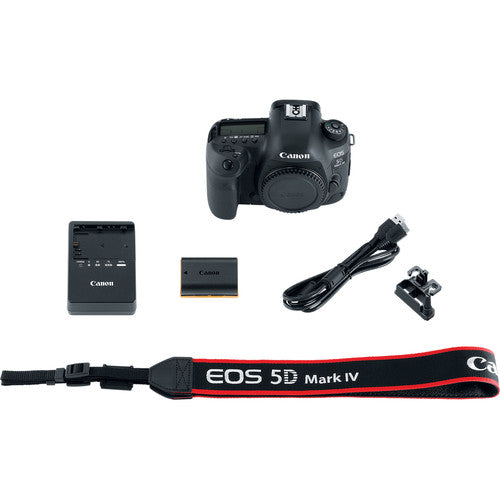 Canon EOS 5D Mark IV 4K DSLR-Kamera (nur Gehäuse) 1483C002 + 64 GB + Blitzpaket