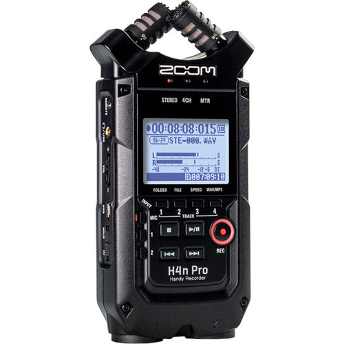 Zoom H4n Pro Tragbarer handlicher 4-Eingang/4-Spur-Recorder mit integrierten X/Y-Mikrofonen