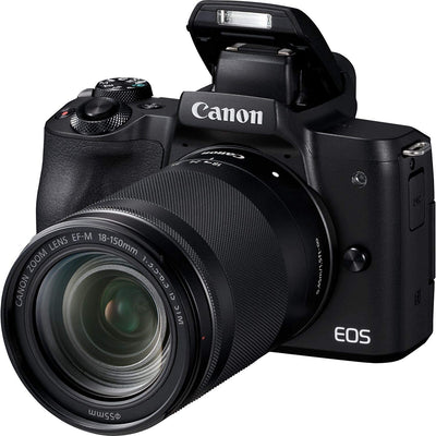 Canon EOS M50 Mark II spiegellose Kamera mit EF-M 18-150 mm IS STM (Schwarz)