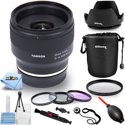 Tamron 24 mm f/2.8 Di III OSD M 1:2 Objektiv für Sony E F051 - 10-teiliges Zubehörpaket