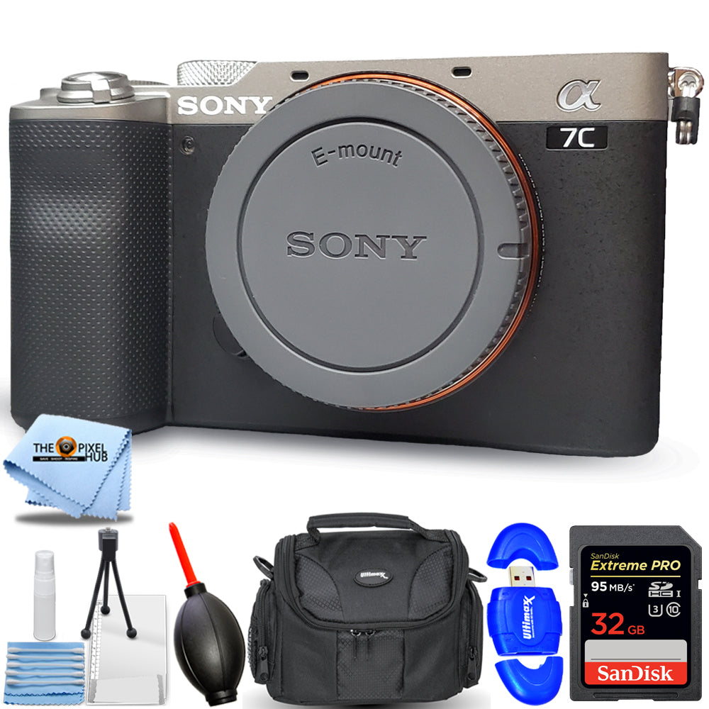 Sony Alpha a7C Mirrorless Digital Camera (Body Only, Silver) - 7PC Accessory Kit