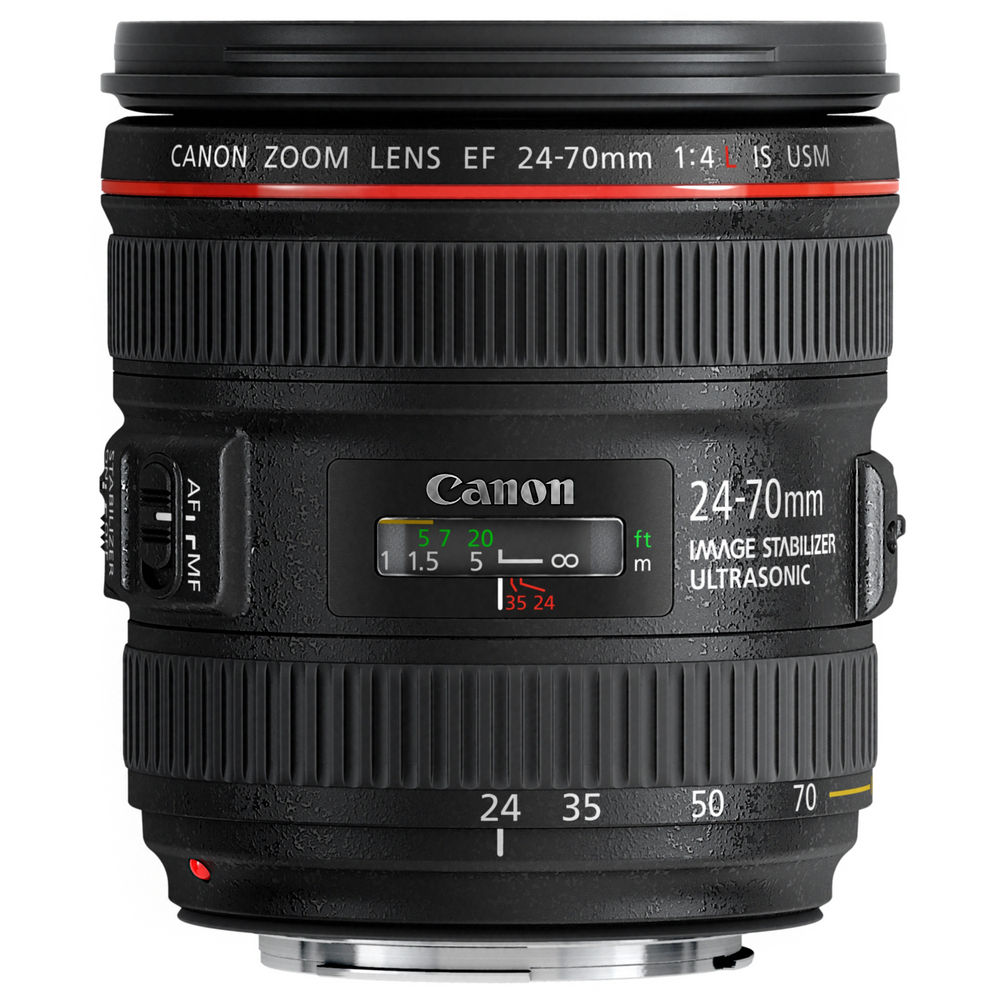 Canon EF 24–70 mm 1:4,0L IS USM Standard-Zoomobjektiv – Essential UV-Filterpaket