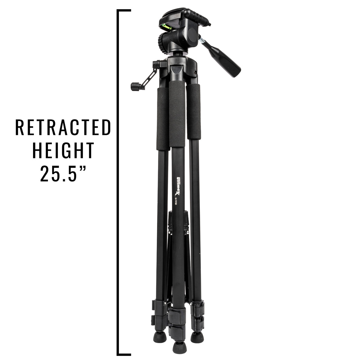 Professional 75-inch Tripod 3-way Panhead Tilt Motion for Most DSLR Cameras