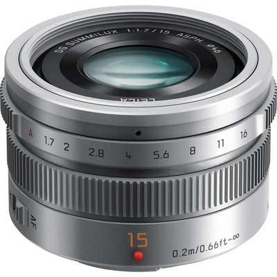 Panasonic LUMIX G Leica DG Summilux 15mm f/1.7 ASPH. Lens (Silver) - H-X015-S