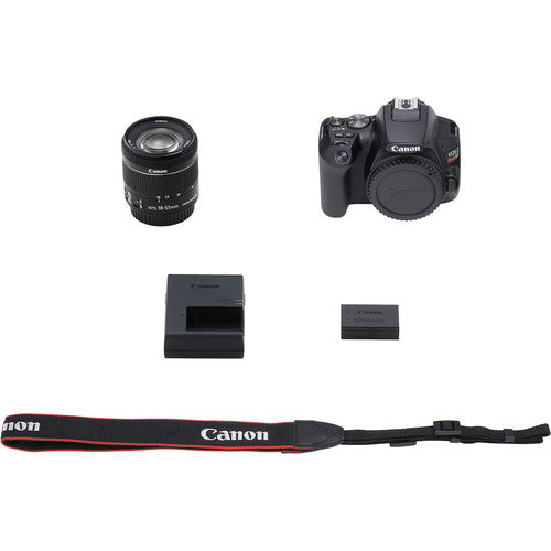 Canon EOS Rebel SL3 Kamera mit 18-55 mm IS STM Objektiv (Schwarz) - 7-teiliges Zubehörset