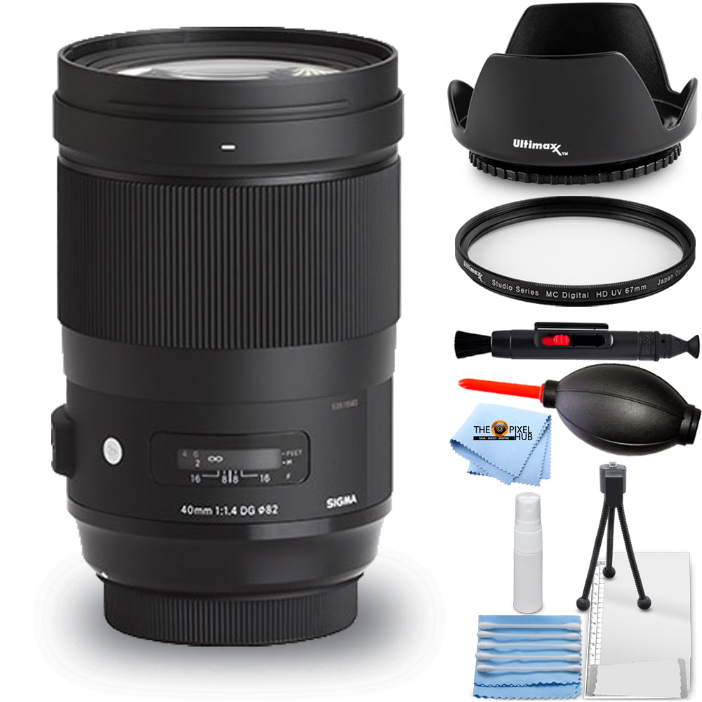 Sigma 40mm f/1.4 DG HSM Art Objektiv für Nikon F 332955 - Essential UV-Filterpaket