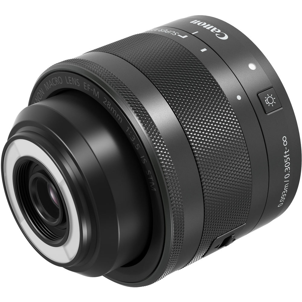 Canon EF-M 28mm f/3.5 Macro IS STM Objektiv 1362C002 - 7-teiliges Zubehörpaket