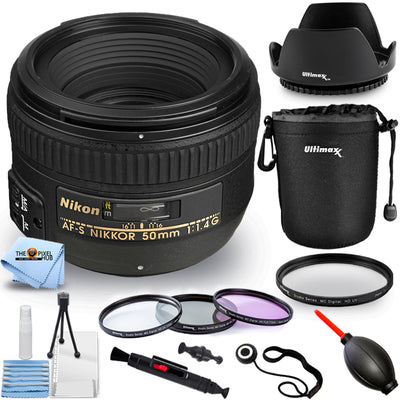 Nikon AF-S NIKKOR 50mm f/1.4G Objektiv 2180 - 10-teiliges Zubehörpaket