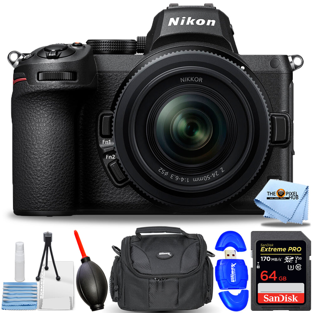 Nikon Z 5 spiegellose Digitalkamera mit 24-50-mm-Objektiv 1642 + 64 GB Bundle