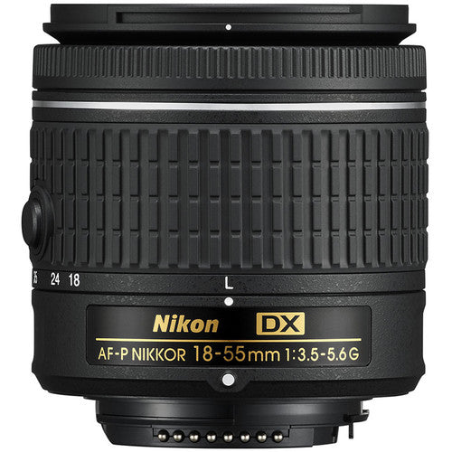 Nikon AF-P DX NIKKOR 18–55 mm 1:3,5–5,6G Objektiv, neu in weißer Box – UV-Filterpaket