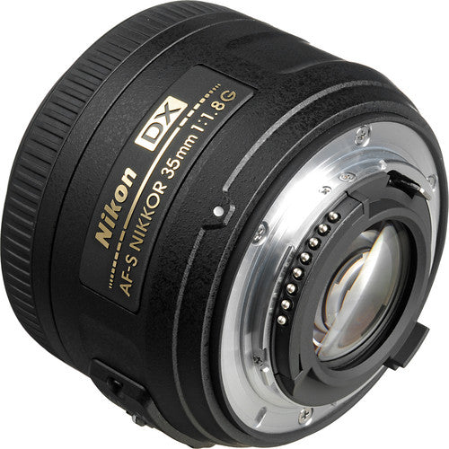 Nikon AF-S DX NIKKOR 35 mm 1:1,8G-Objektiv (schwarz) + Objektivtasche + Filter-Kit-Paket