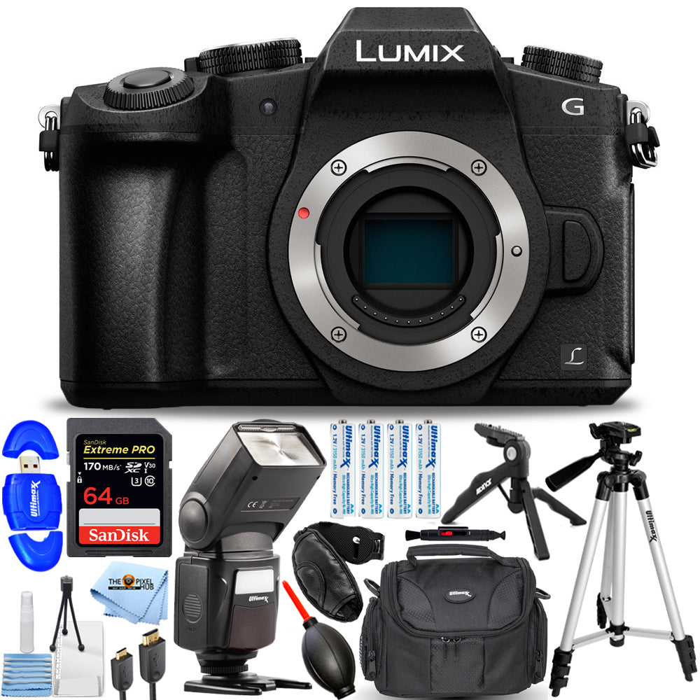 Panasonic Lumix DMC-G85 spiegellose Micro 4/3 Digitalkamera (Gehäuse) – 14-teiliges Paket