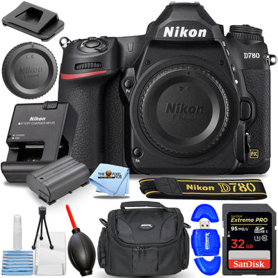 Nikon D780 DSLR Camera 1618 (Body Only) - 7PC Accessory Bundle