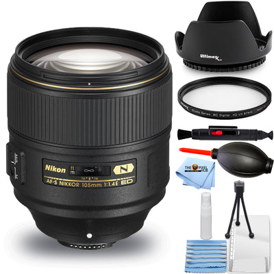 Nikon AF-S NIKKOR 105 mm 1:1,4E ED-Objektiv für Nikon F – Essential UV-Filterpaket