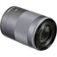 Canon EF-M 55-200mm f/4.5-6.3 IS STM Lens (Silver) UV Bundle - New in White Box