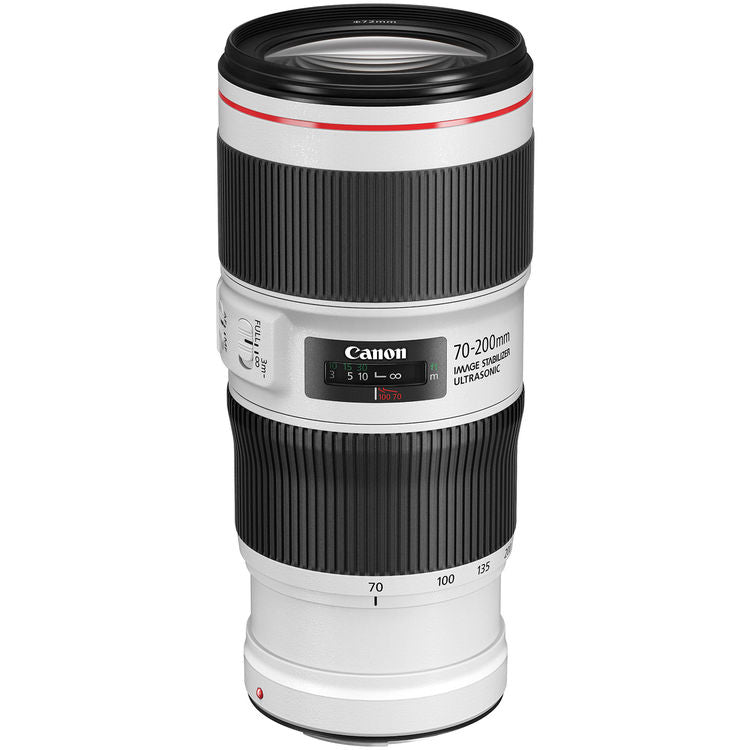 Canon EF 70-200mm f/4L IS II USM Lens + Telephoto and Wide Angle Lenses Bundle