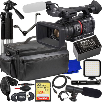 Panasonic AG-CX350 4K-Camcorder + 128 GB + Stativ + Mikrofon-Paket