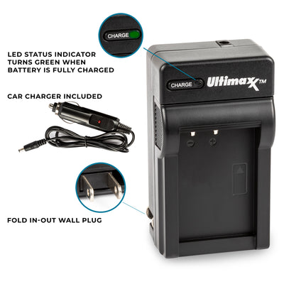 ULTIMAXX Travel Charger for VW-VBD58 VBD58 Panasonic AJ-PX29