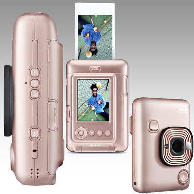 FUJIFILM INSTAX Mini LiPlay Hybrid-Sofortbildkamera (Blush Gold) – 6er-Paket