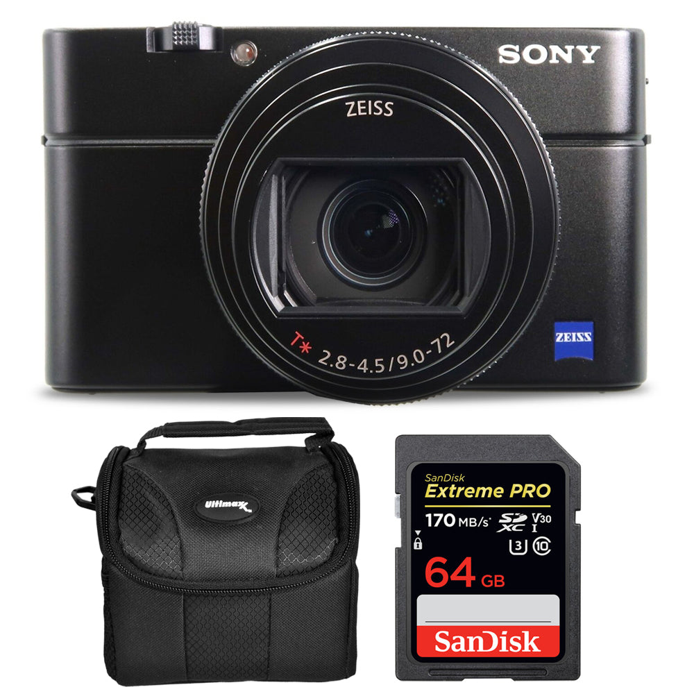 Sony Cyber-shot DSC-RX100 VII Digital Camera + 64GB Extreme SD and Gadget Bag