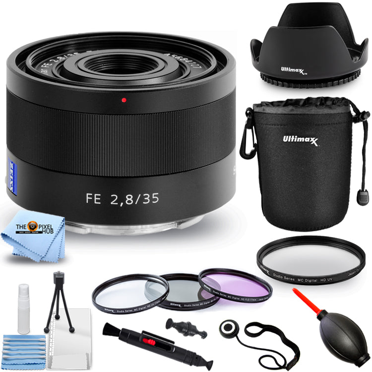 Sony Sonnar T FE 35 mm f/2.8 ZA-Objektiv SEL35F28Z + Objektivtasche + Filter-Kit-Paket