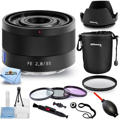 Sony Sonnar T FE 35 mm f/2.8 ZA-Objektiv SEL35F28Z + Objektivtasche + Filter-Kit-Paket