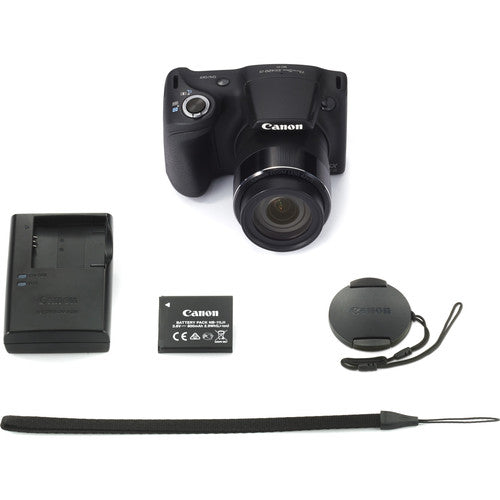 Canon PowerShot SX420 IS 20MP Digitalkamera (Schwarz) – Essential 32GB Bundle