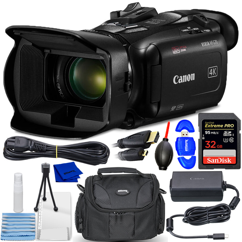 Canon Vixia HF G70 UHD 4K Camcorder (Schwarz) 5734C002 - 7-teiliges Zubehörpaket