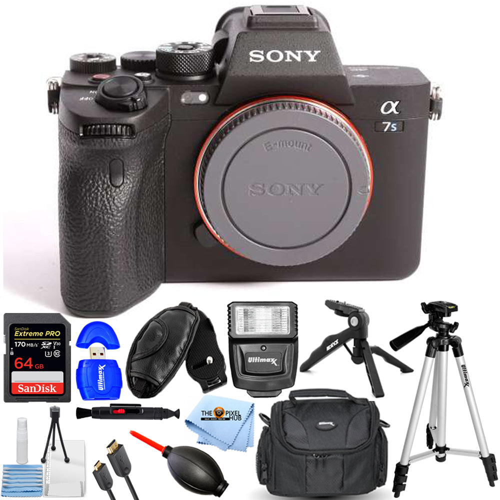 Sony Alpha a7S III spiegellose Digitalkamera (Gehäuse) + 64 GB + Blitz-Paket