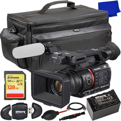 Panasonic AG-CX350 4K-Camcorder + 128 GB + EXT BATT + XL-Tasche im Paket