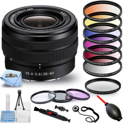 Sony FE 28–60 mm f/4–5,6 Objektiv SEL2860 – 15-teiliges Zubehörpaket