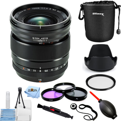 FUJIFILM XF 16mm f/1.4 R WR Lens 16463670 + Lens Pouch + Filter Kit Bundle