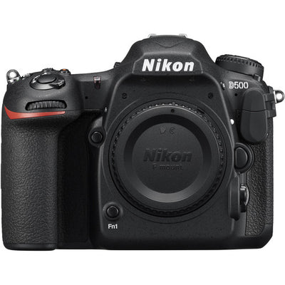 Nikon D500 DSLR-Kamera (nur Gehäuse) 1559 + EXT BATT + 64 GB + Flash-Paket