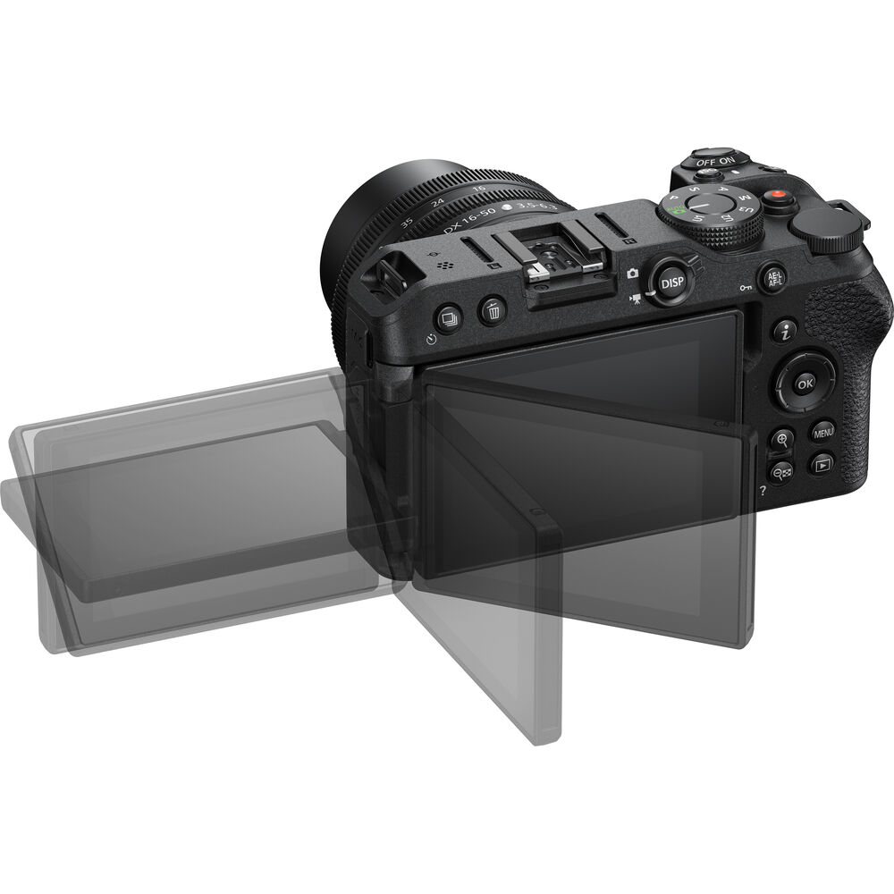 Spiegellose Nikon Z30-Kamera mit 16-50-mm- und 50-250-mm-Objektiven