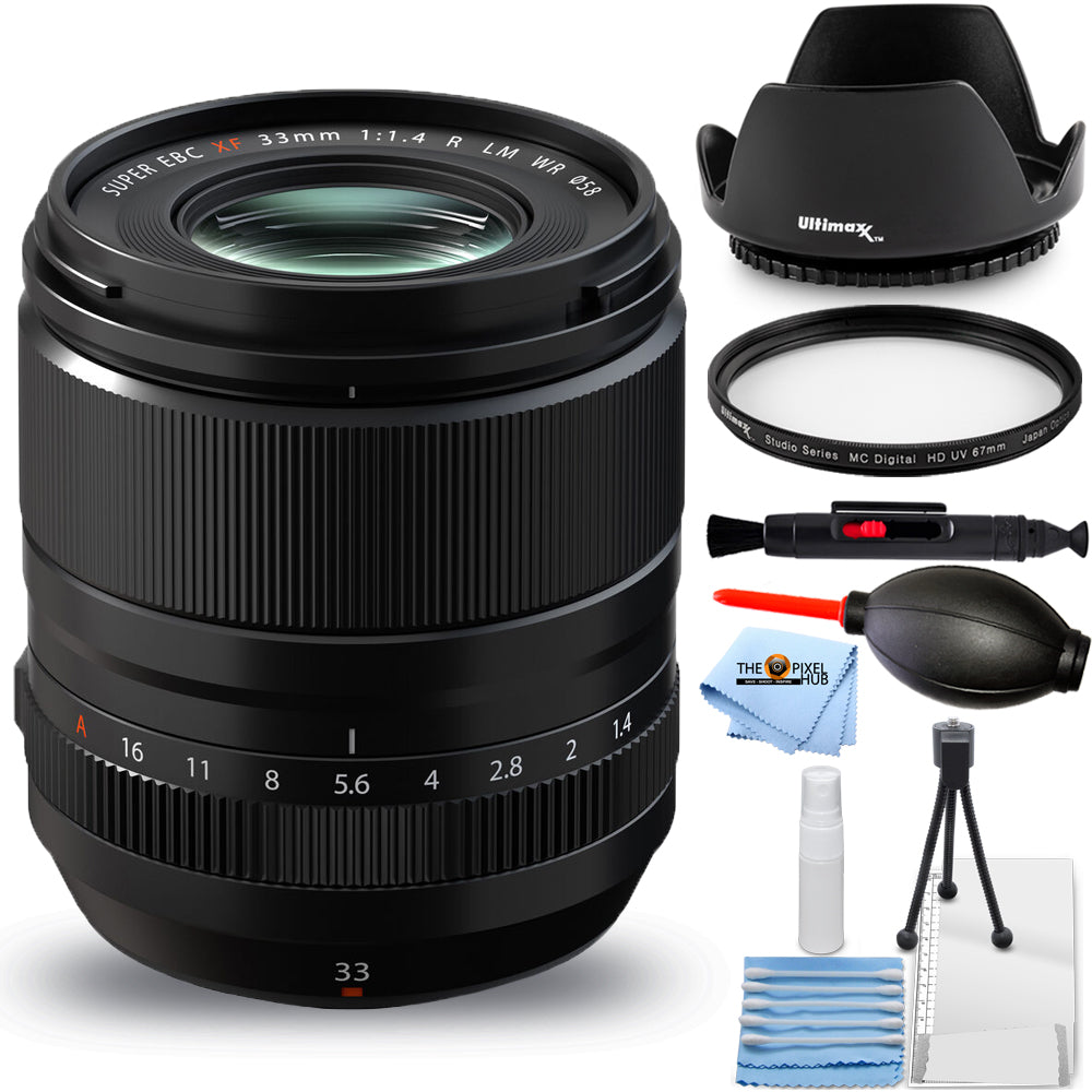 FUJIFILM XF 33mm f/1.4 R LM WR Objektiv 16719201 - 7-teiliges Zubehörpaket