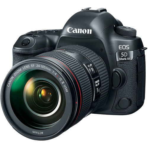 Canon EOS 5D Mark IV-Kamera mit 24-105 mm f/4L IS II USM-Objektiv – 32 GB-Paket