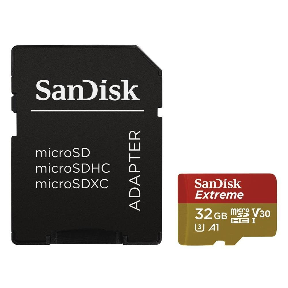 SanDisk Extreme 32 GB microSDHC Micro SD SDHC 100 MB/s V30 SDSQXAF-032G-GN6MA