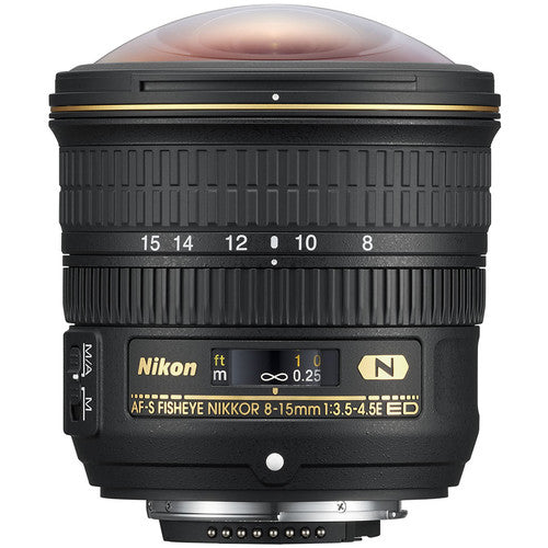 Nikon AF-S Fisheye NIKKOR 8–15 mm 1:3,5–4,5E ED-Objektiv – Essential Bundle