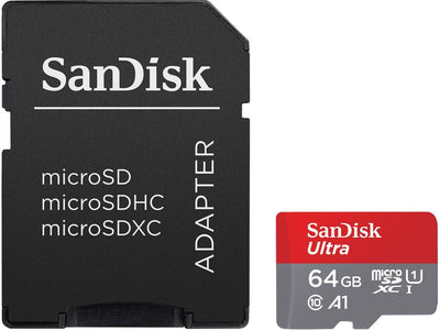 SanDisk 64 GB Ultra MicroSDHC UHS-I Speicherkarte 120 MB/s mit Adapter