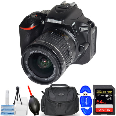 Nikon D5600 24,2-MP-Kamera mit 18-55-mm-Objektiv 1576 – Essential 64-GB-Paket