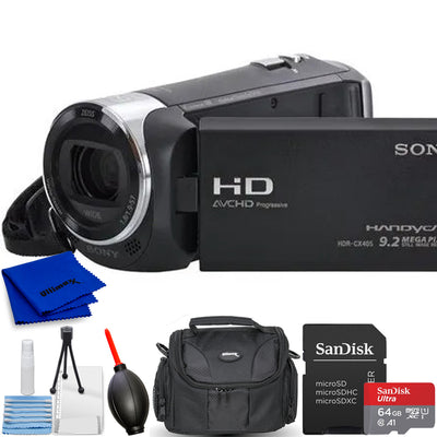 Sony HDR-CX405 HD Handycam Camcorder HDRCX405/B - 7PC Accessory Bundle