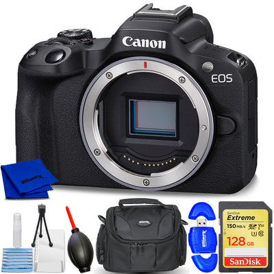 Canon EOS R50 spiegellose Kamera (Schwarz) 5811C002 – 7-teiliges Zubehörpaket