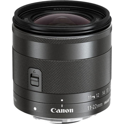 Canon EF-M 11-22mm f/4-5.6 IS STM Objektiv 7568B002 - 10-teiliges Zubehörpaket