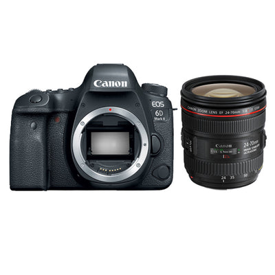 Canon EOS 6D Mark II DSLR-Kamera (nur Gehäuse) + Canon EF 24-70 mm F/4L IS USM-Objektiv