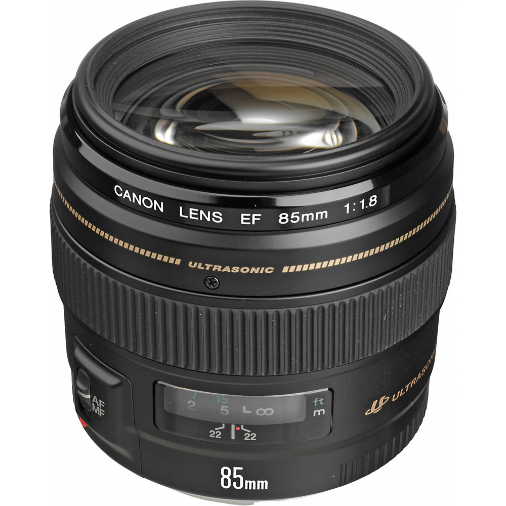 Canon EF 85mm f/1.8 USM Objektiv 2519A003 - 10-teiliges Zubehörpaket